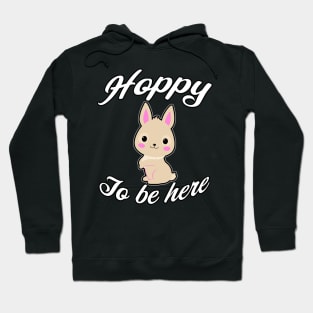 Hoppy To Be Here White Hoodie